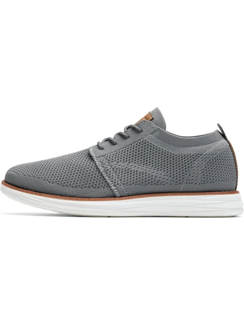 Bruno Marc Men's Dark Grey Ethylene Vinyl Acetate Lace up Lightweight Sneakers